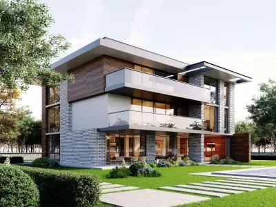 Villa House 3D model 3D model