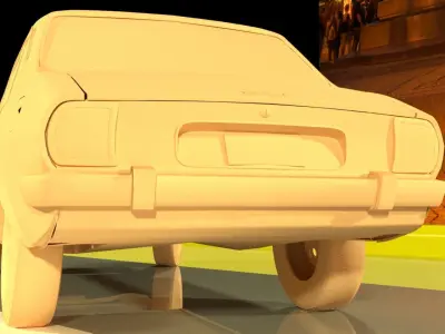 taxi car  Free 3D model