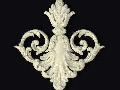 Central decor ornament for furniture 3D model 331
