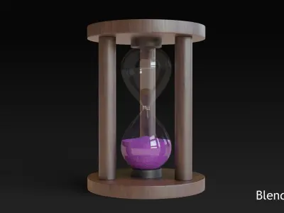 Hourglass Low-poly 3D model