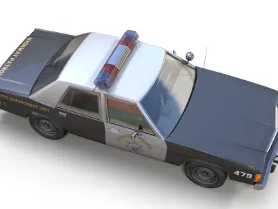 Police Patrol Car Low-poly 3D model