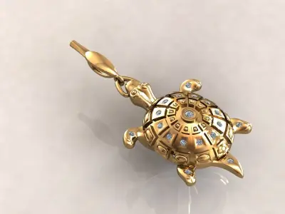 Turtle pendant 36 3D print model