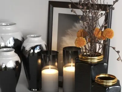 set330 dandelion candle 3D model