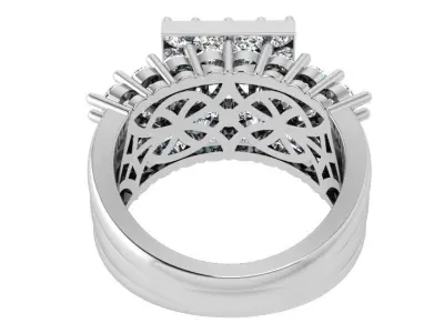 Square Halo Ring 4113 3D print model