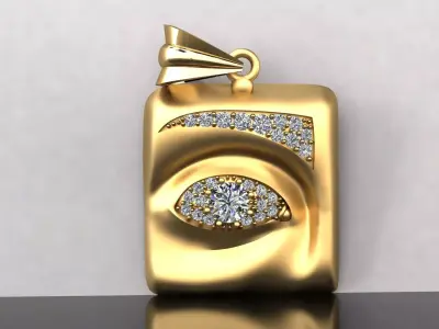 Eye fantasy pendant Free 3D print model