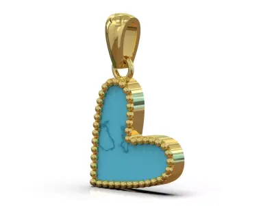 Heart Shape stl 3dm Gold Plate gp0486 3D print model