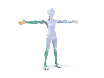 Green Alien Creature model pack Low-poly 3D model