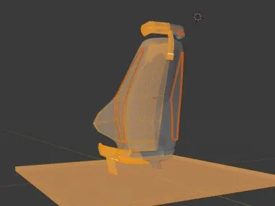 Car seat concept 3D model - Concept Brash 3D model