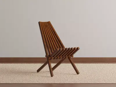Wood Outdoor Chair 3D model