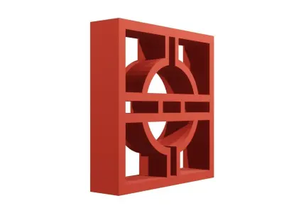 Brick Jaali Arch Over 3D model