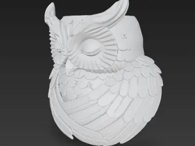 Sleepy Owl Planter Pen Holder 3D Printable STL 3D print model