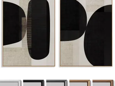 Abstract Painting Frame set 3D model 263