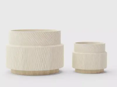 Asher Ceramic Planters 3D model