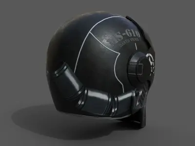 Helmet military Scifi low poly combat  Low-poly 3D model