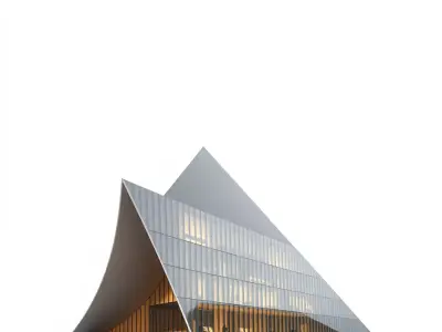 Futuristic Glass Building model pack Low-poly 3D model