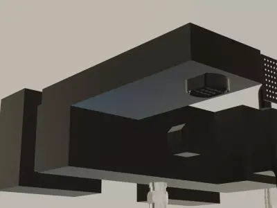 BATH BLACK Low-poly 3D model