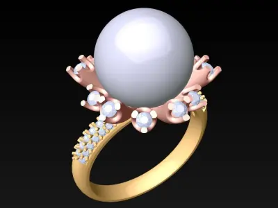 Pearl Ring - Womens Rings  - N415301 3D print model
