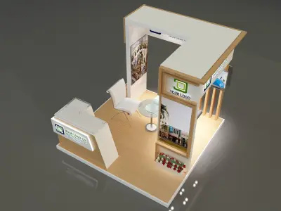 Booth Exhibition Stand a327b 3D model