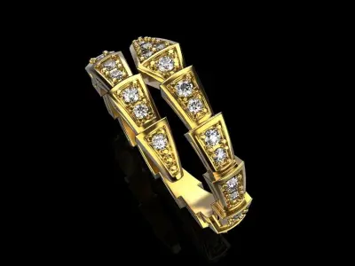 Bvlgari serpenti ring US size 6 model 868 3D print model