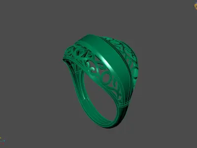 Plain Ring Women Ready STL 3DM Models Womens Rings 3D models 3D print model 49