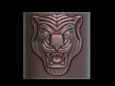 Panther Head Pots 3D print model
