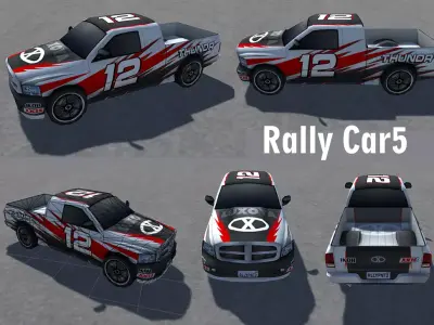 Rally Sports Racing Cars low-poly 3d models Low-poly 3D model