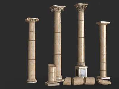 Columns Modular 03 Low-poly 3D model