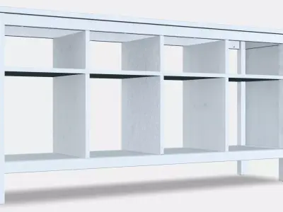 HEMNES Console table Low-poly 3D model