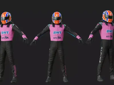 F1 Alpine Racing Suit 2025 3D model