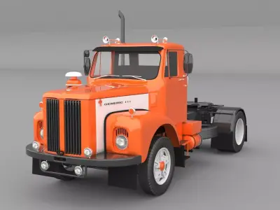 1975 Semi Truck 3D model
