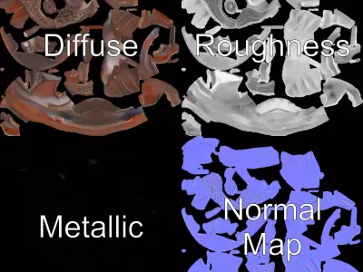 Traditional Wooden Mask model pack Low-poly 3D model