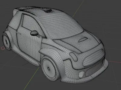 Pocket Rocket - game-ready car model Low-poly 3D model