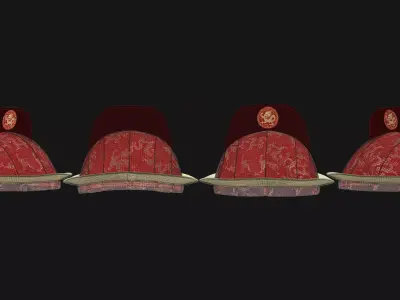 5 Male Joseon Gat Low-poly 3D model