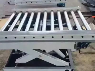 Hydraulic Lift Table with Roller Conveyor 3D model