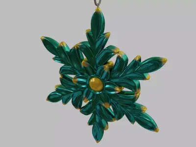 Snowflake ornament 3D model