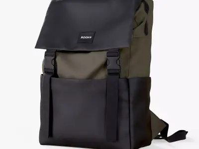 Backpack Rooh Green Low-poly 3D model