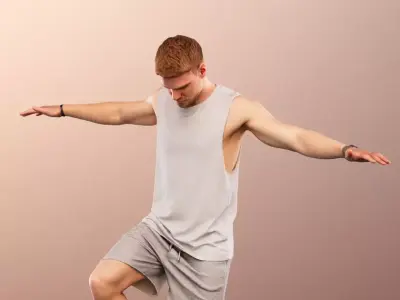 Scott 11991 - Athletic Man Making Sport  Low-poly 3D model