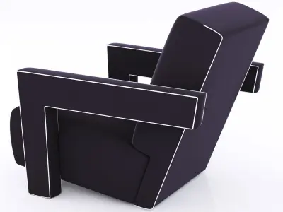 Pair of Gerrit Thomas Rietveld Chairs 3D model