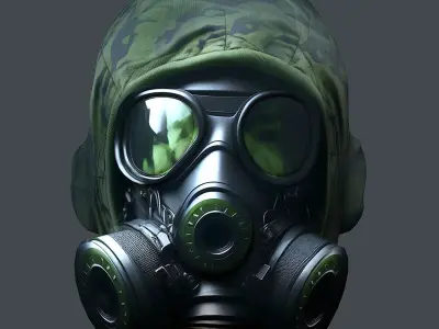 Helmet 3d model military combat Military Low-poly  Low-poly 3D model 12