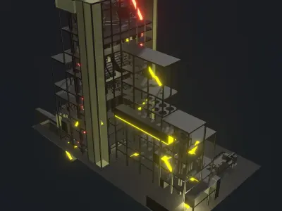 Sci-fi factory 25i23 3D model