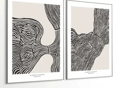 Plaster Two Photo Frame 377 Low-poly 3D model