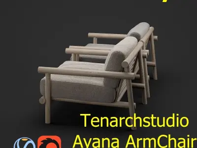 Tenarchstudio Ayana Armchair by B and B Italia  3D model