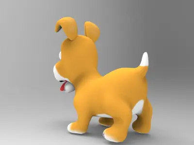 Dog Toon Model Low-poly 3D model
