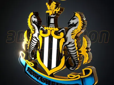 Newcastle United logo - Cinematic - 3D print 3D model