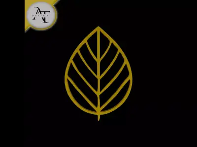 Simple Leaf Symbol - 2D Art Free 3D print model 3