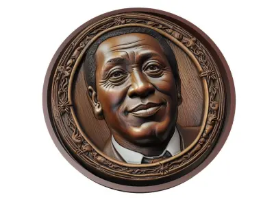 Pele Footballer Medallion 3D print model