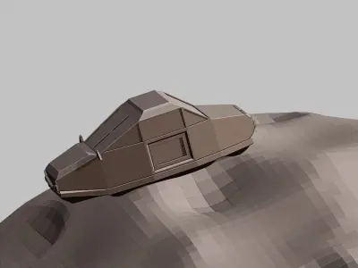 A car on the moon for your keychain 3D print model