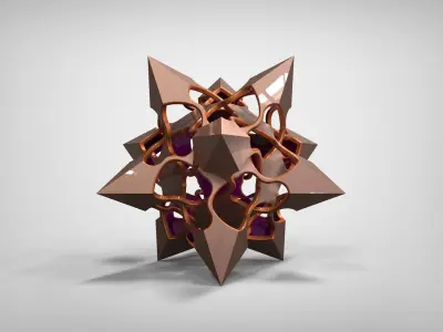Geometric Sculpture 03 Low-poly 3D model
