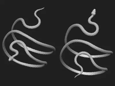 Snake Bracelet Thin Version 3D print model