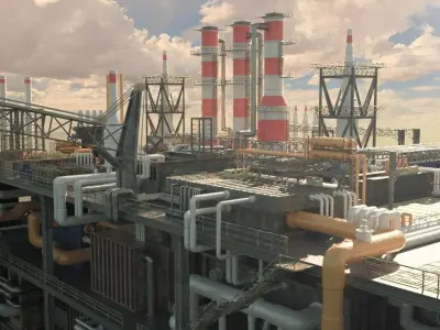 Oil Platform 3D model